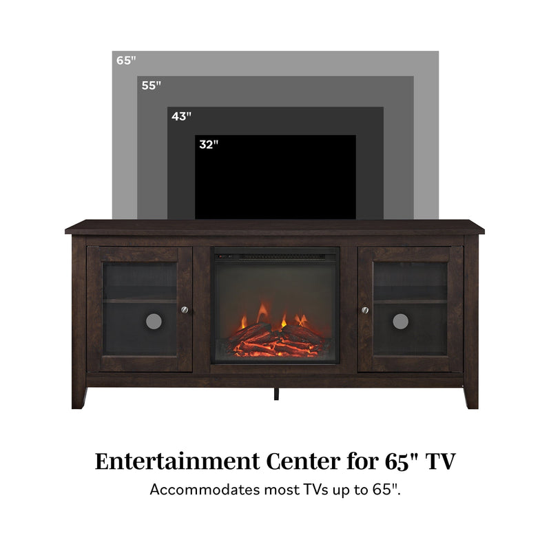 58" Traditional Electric Fireplace TV Stand