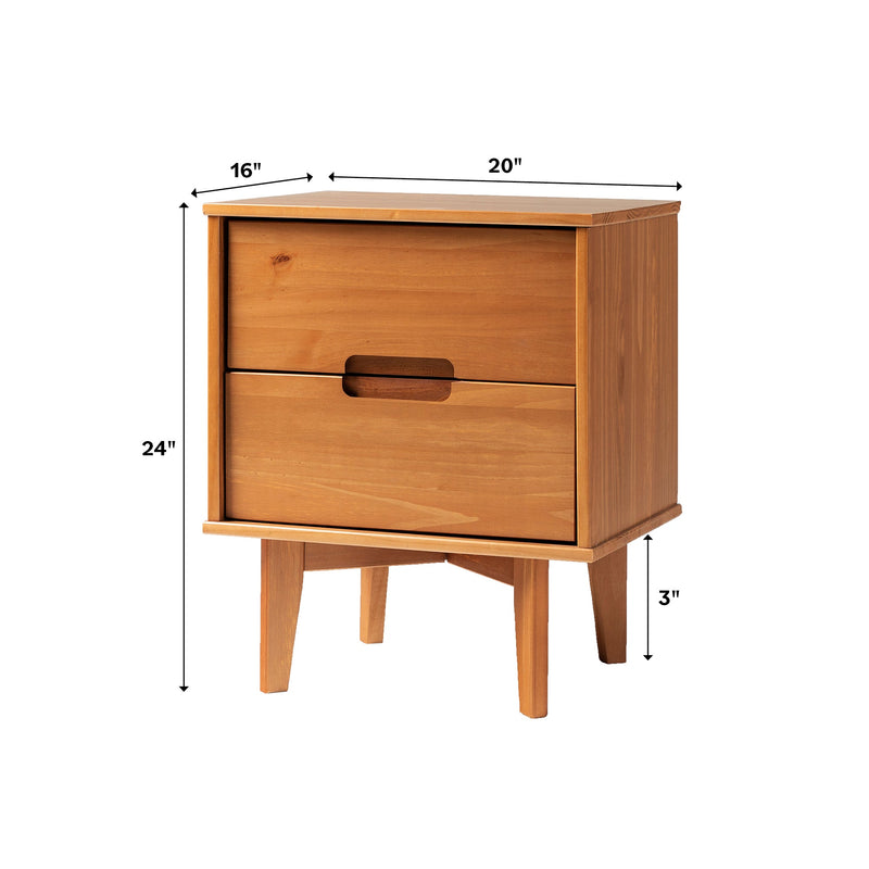 Sloane Mid Century Modern Solid Wood Nightstand