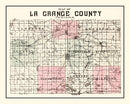 Vintage Map of Lagrange County, Indiana 1893