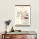 Vintage Map of LaGrange, Indiana 1893