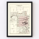 Vintage Map of LaGrange, Indiana 1893
