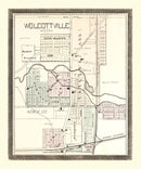 Vintage Map of Wolcottville, Indiana 1893