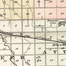 Vintage Map of Lapeer County, Michigan 1893