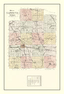 Vintage Map of Lapeer County, Michigan 1893