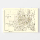 Vintage Map of Lapeer, Michigan 1893