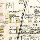 Vintage Map of Columbiaville, Michigan 1893