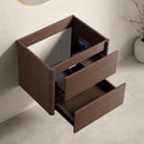 Wall Mounted Bathroom Vanity With Soft Close Drawer - Black Brown by HouseOfZazla