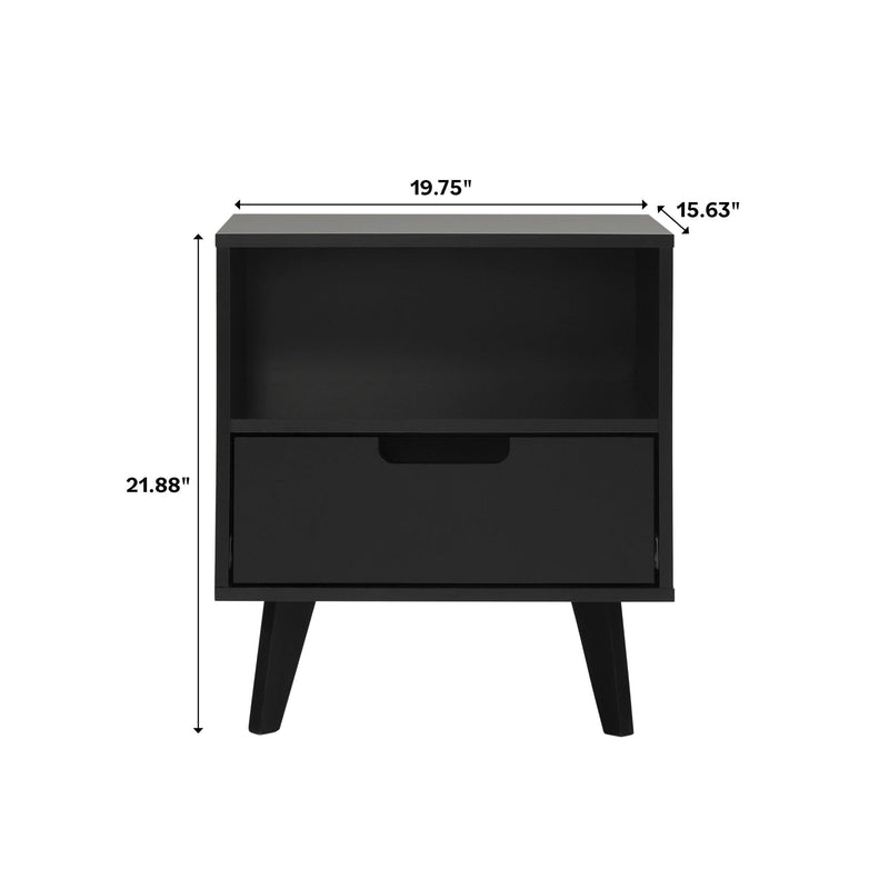 Sloane Hans Mid-Century Modern Angle-Leg Nightstand