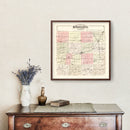 Vintage Map of McDonough County, Illinois 1893