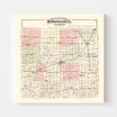 Vintage Map of McDonough County, Illinois 1893