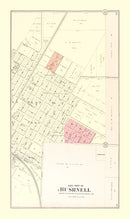 Vintage Map of Bushnell, Illinois 1893