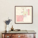 Vintage Map of Prairie City, Illinois 1893