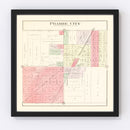 Vintage Map of Prairie City, Illinois 1893