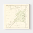 Vintage Map of Bardolph, Illinois 1893