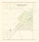Vintage Map of Bardolph, Illinois 1893