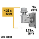 90 Degree Square Elbow Wall Hook Kit (2 Pack)