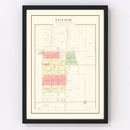 Vintage Map of Industry, Illinois 1893