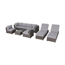 Seating Set With Cushions Handcrafted Wicker Design
