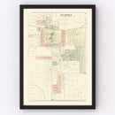 Vintage Map of Eureka, Illinois 1893