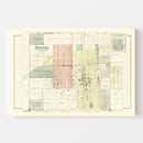 Vintage Map of Minonk, Illinois 1893