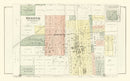 Vintage Map of Minonk, Illinois 1893