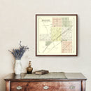 Vintage Map of Roanoke, Illinois 1893