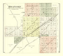 Vintage Map of Roanoke, Illinois 1893