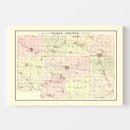 Vintage Map of Noble County, Indiana 1893