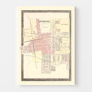 Vintage Map of Kendallville, Indiana 1893