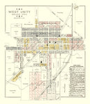 Vintage Map of West Unity, Ohio 1894
