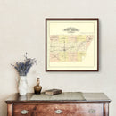 Vintage Map of De Witt County, Illinois 1894