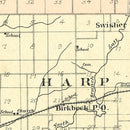 Vintage Map of De Witt County, Illinois 1894