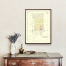 Vintage Map of Waynesville, Illinois 1894