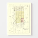 Vintage Map of Waynesville, Illinois 1894