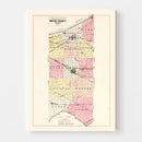 Vintage Map of Porter County, Indiana 1895