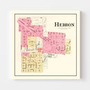 Vintage Map of Hebron, Indiana 1895