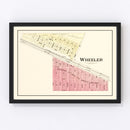 Vintage Map of Wheeler, Indiana 1895