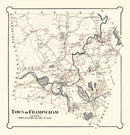 Vintage Map of Framingham, Massachusetts 1895