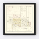 Vintage Map of Perry, Illinois 1895