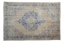 7x10 Vintage Distressed Oushak Carpet