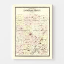 Vintage Map of Livingston County, Michigan 1895