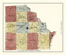 Vintage Map of Clark County, Missouri 1896