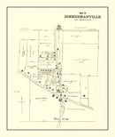 Vintage Map of Zimmermanville, Ohio 1896