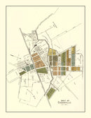 Vintage Map of Cedarville, Ohio 1896
