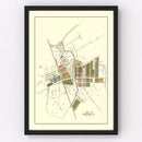 Vintage Map of Cedarville, Ohio 1896