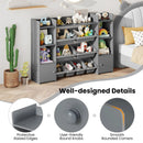 56 inch Large Toy Storage Organizer with 8 Removable Bins and Bookshelf by LJGDeals