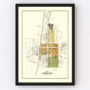 Vintage Map of Jamestown, Ohio 1896