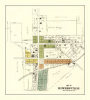 Vintage Map of Bowersville, Ohio 1896