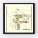 Vintage Map of Bowersville, Ohio 1896