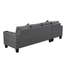 Sectional Sofa Set For Living Room With L Shape Chaise Lounge, Cup Holder And Left Or Right Hand Chaise Modern 4 Seat by Unique Piece Furniture